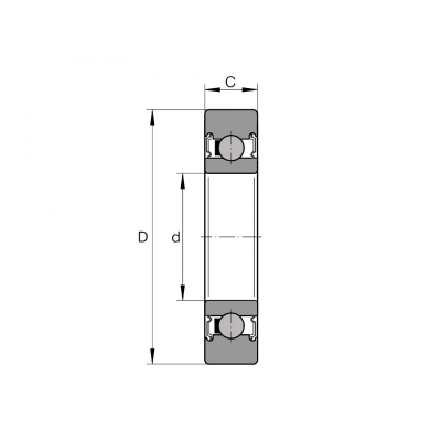 Ložisko   LR 201 2RS SKF