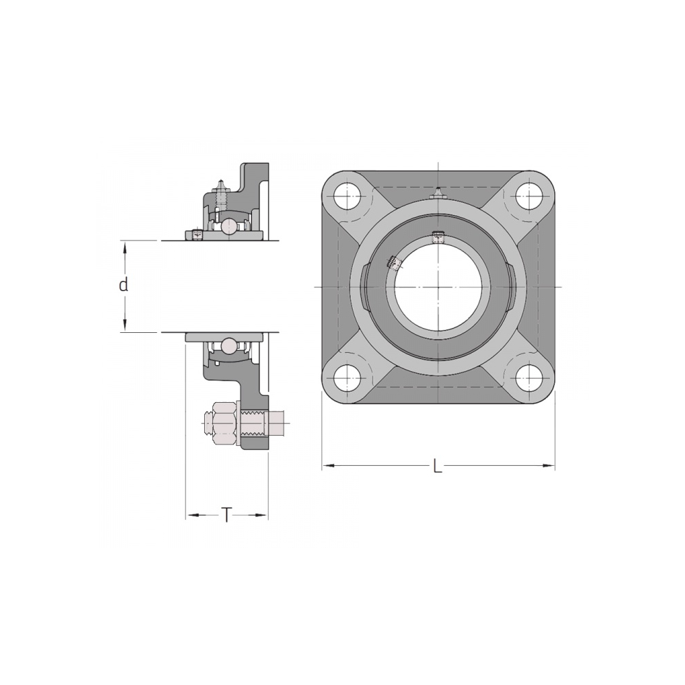 Ložisko   UCF 204 China - DOMEK komplet