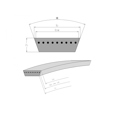 Řemen variátorový 22x8x850Li Optibelt