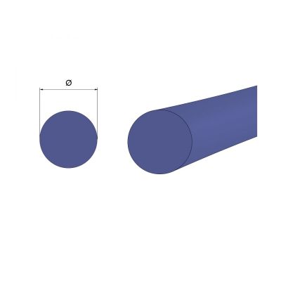 Řemen kruhový metráž profil plný 8 mm 75A Blue FDA 