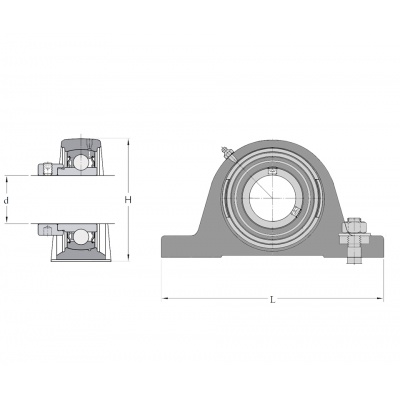 Bearing SYJ 80 housing TG