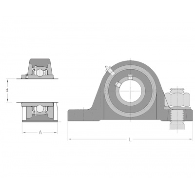NSK UCP 210 Bearing – Housing, complete set