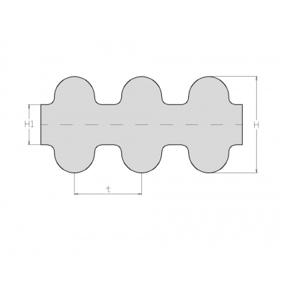 Double-sided toothed belt D 8M-1440 – 20 mm HTD