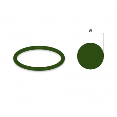 Solid round profile belt 5x485 Li PUR89/T, green, rough