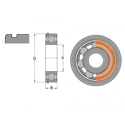 Bearing 6307 2RS1 NR SKF