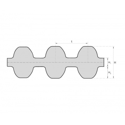 Double-sided toothed belt D S8M-1800-24 mm STD