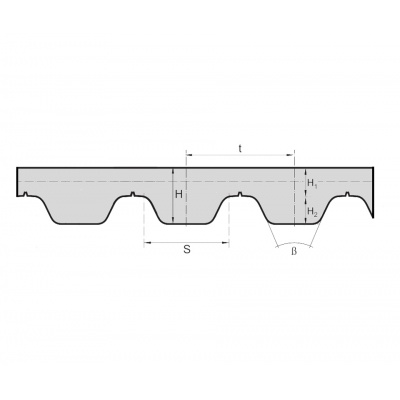 AT5-225 toothed belt – 32 mm PU + steel cord