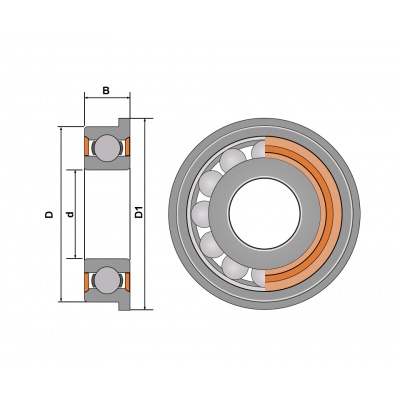 Bearing F61801 2RS FAG