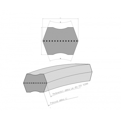 Hexagonal belt 13/HAA 2700 Lw 105"