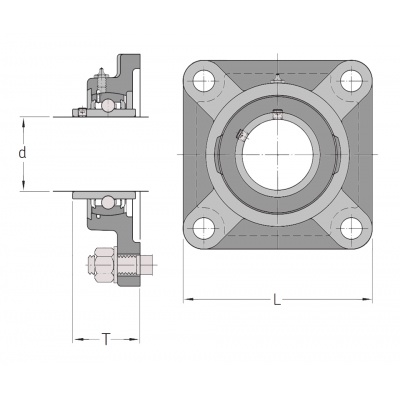 SKF UCF 208 bearing – housing assembly