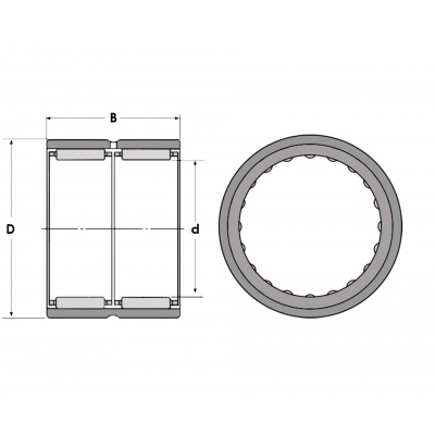 Bearing RNAO 20x28x26 ZW NTN