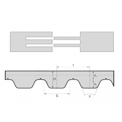 AT10-2500V Toothed Belt – 50 mm – Manufactured as a...