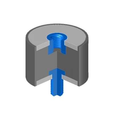 Silentblok typ 2 (25/20-M6x18)